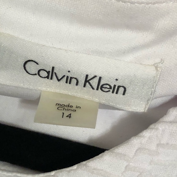NWT Calvin Klein White Sleeveless Dress - Picture 4 of 7